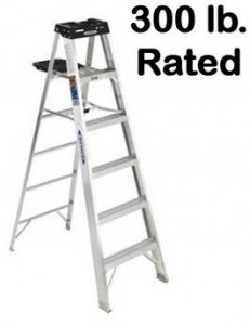 300 lb. rated Werner Aluminum Step Ladder