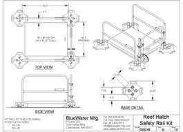BlueWater 500046 Roof Hatch Guard Rail