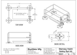 500047 Stairway Hatch Guardrail System