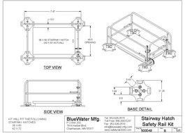 500049 Stairway hatch Guardrail System