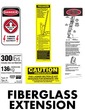 Fiberglass Extension Ladder Safety Labels