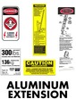 Aluminum Extension Ladder Safety Labels