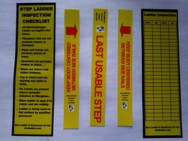 Step Ladder Safety Kit - Inspection Labels