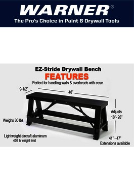 Adjustable EZ-Stride Drywall Bench