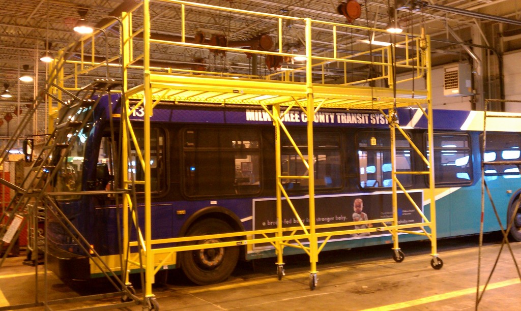 Bus Maintenance Scaffold Bird Ladder